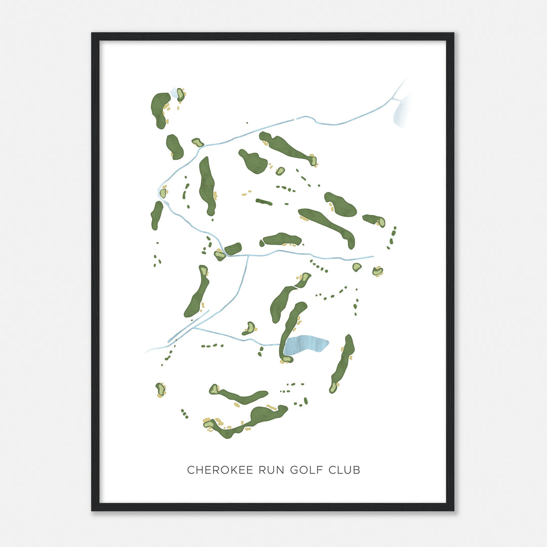 Print of Cherokee Run Golf Club Modern Map