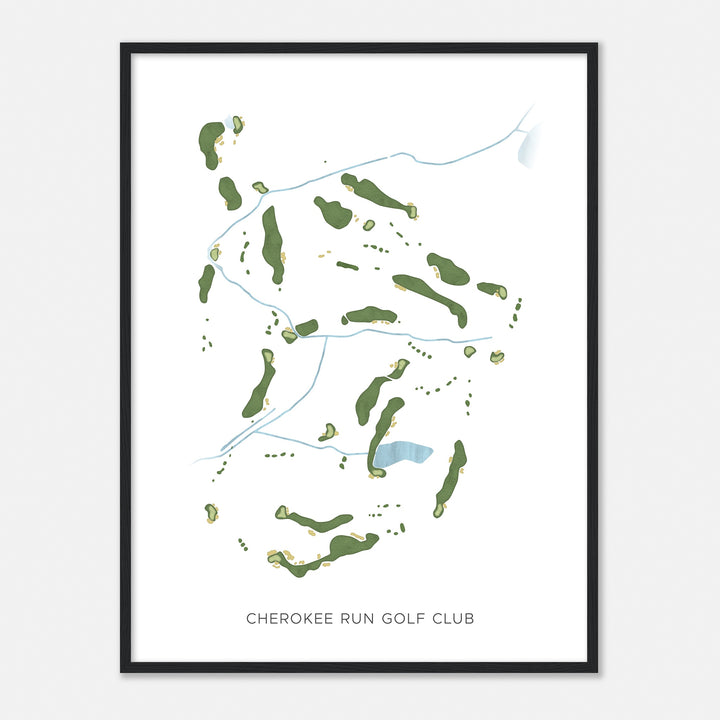 Print of Cherokee Run Golf Club Modern Map