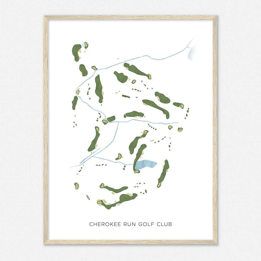 Print of Cherokee Run Golf Club Modern Map