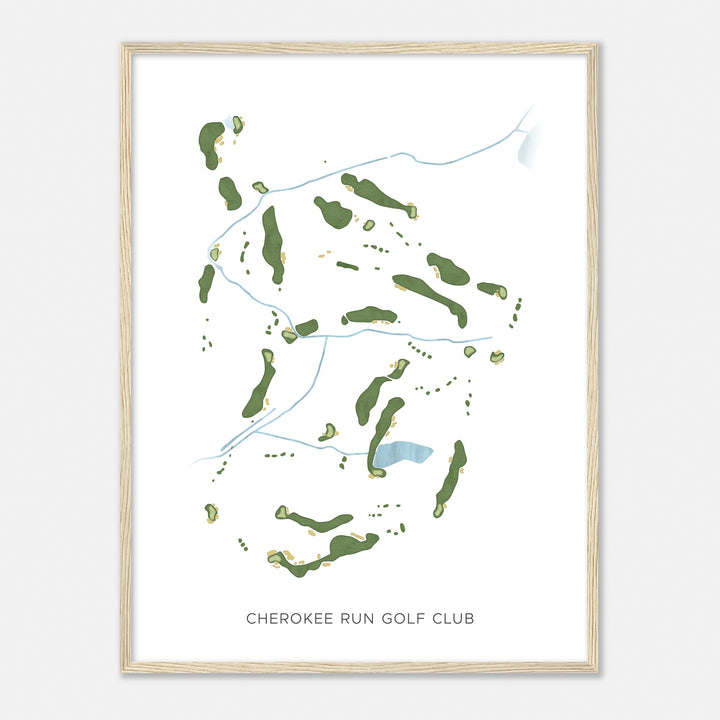 Print of Cherokee Run Golf Club Modern Map