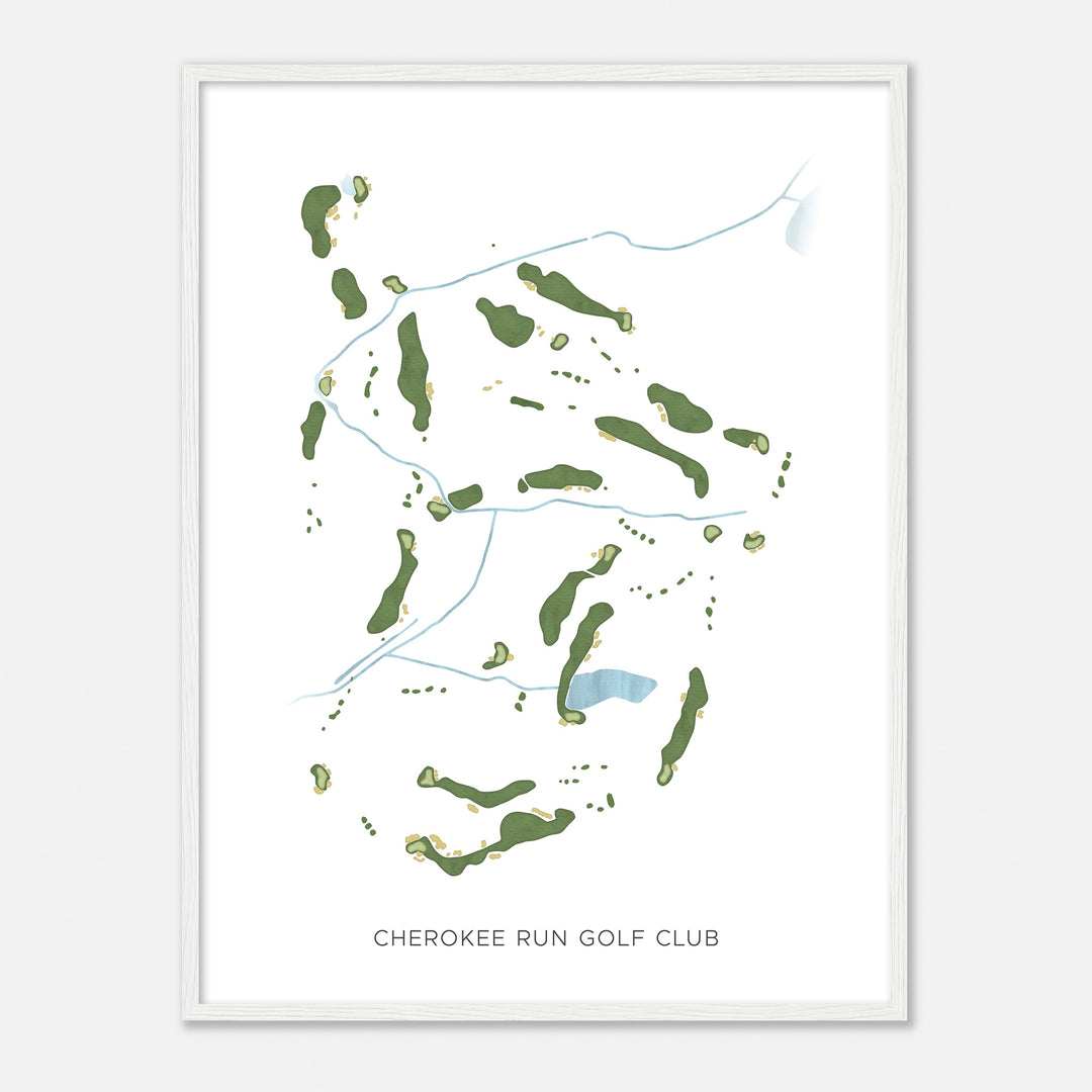 Print of Cherokee Run Golf Club Modern Map