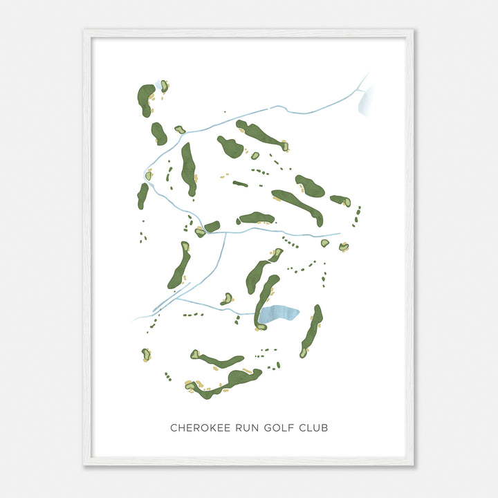 Print of Cherokee Run Golf Club Modern Map