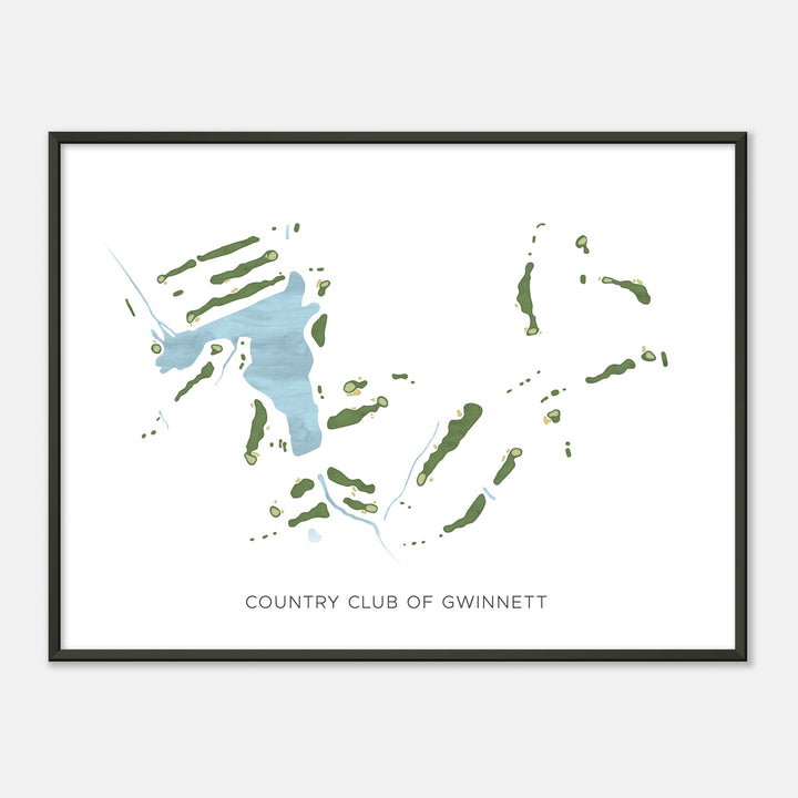 Print of Country Club Of Gwinnett Modern Map