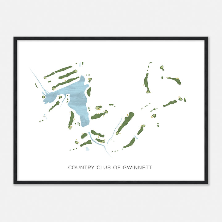 Print of Country Club Of Gwinnett Modern Map