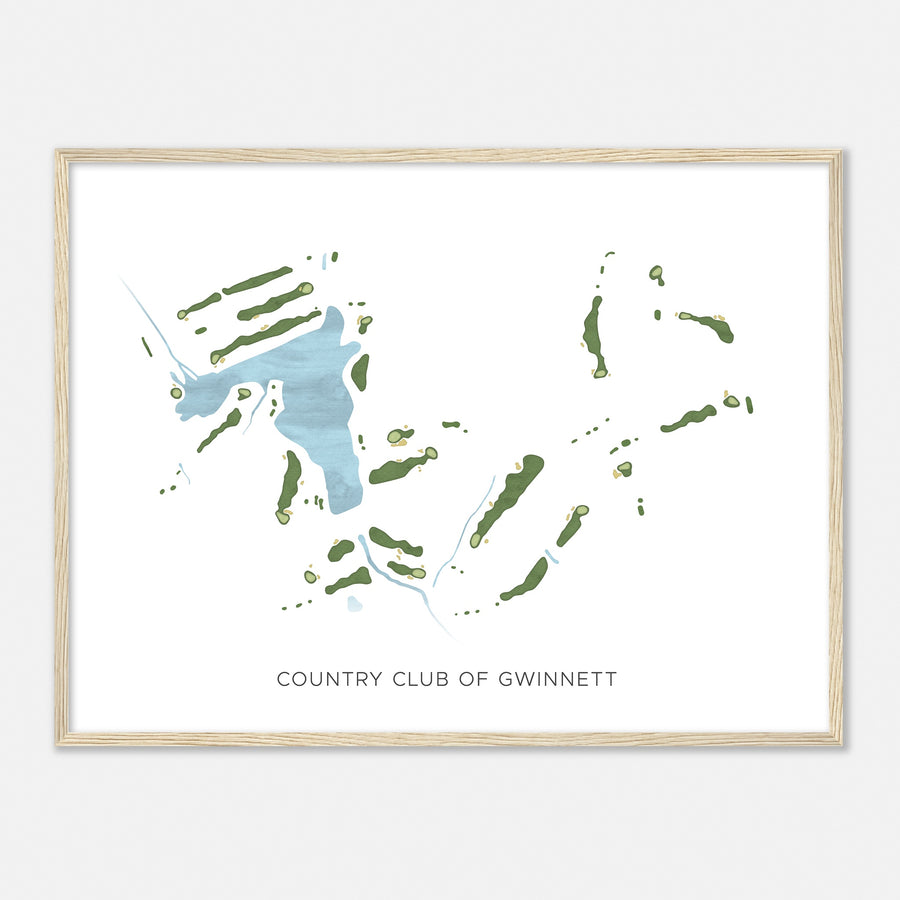 Print of Country Club Of Gwinnett Modern Map