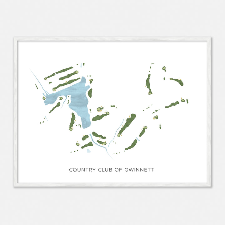 Print of Country Club Of Gwinnett Modern Map
