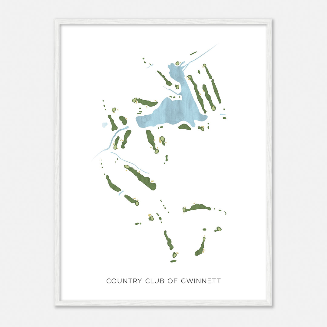 Print of Country Club Of Gwinnett Modern Map