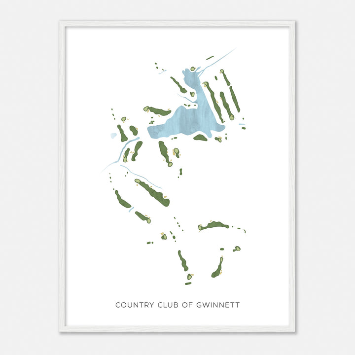 Print of Country Club Of Gwinnett Modern Map