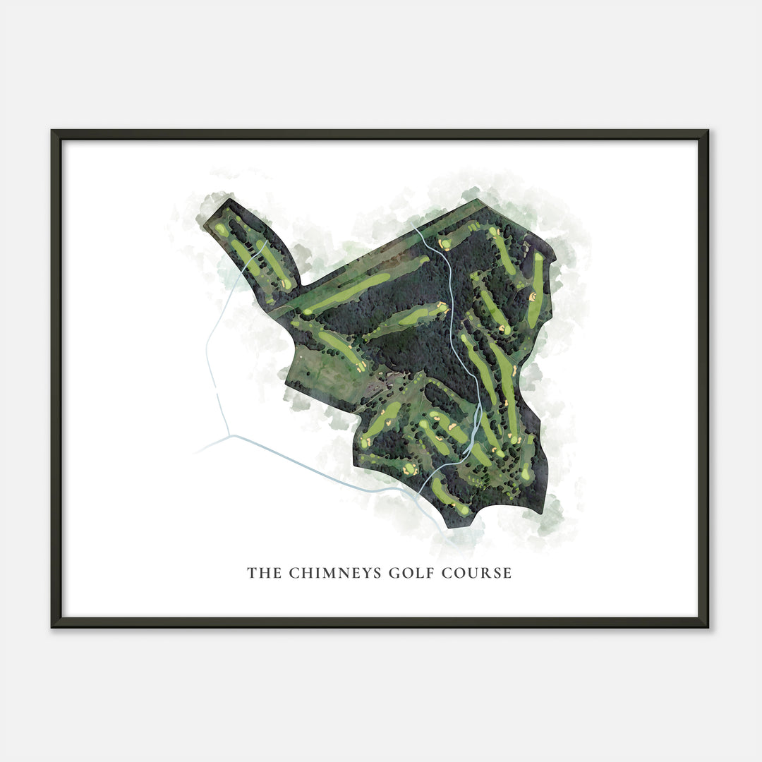 Print of The Chimneys Golf Course Classic Map