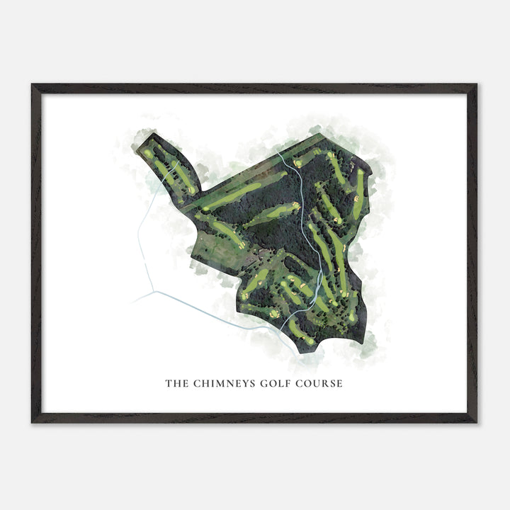 Print of The Chimneys Golf Course Classic Map