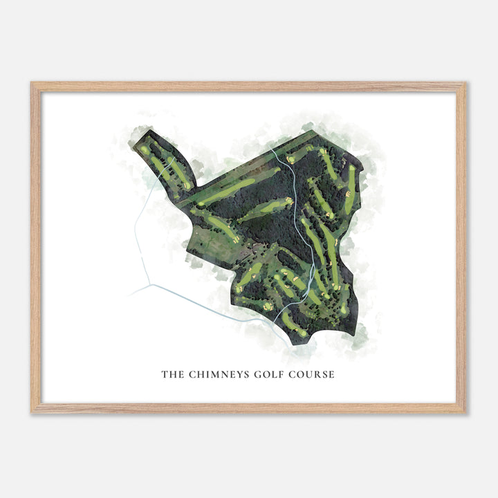 Print of The Chimneys Golf Course Classic Map