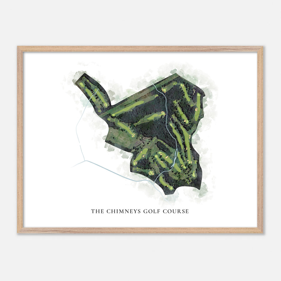 Print of The Chimneys Golf Course Classic Map