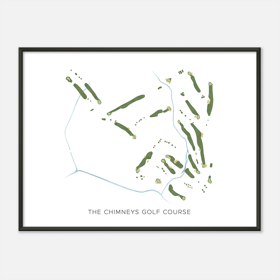 Print of The Chimneys Golf Course Modern Map