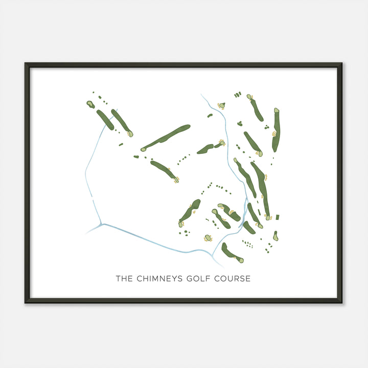Print of The Chimneys Golf Course Modern Map