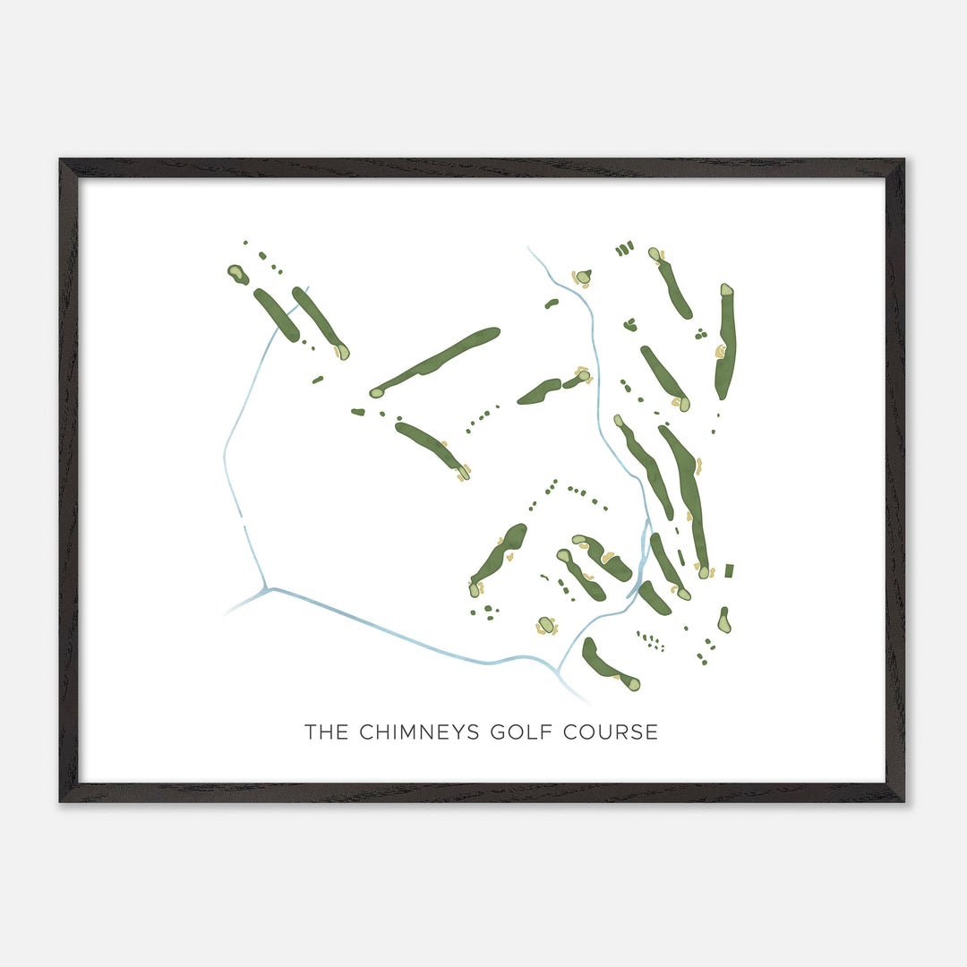 Print of The Chimneys Golf Course Modern Map