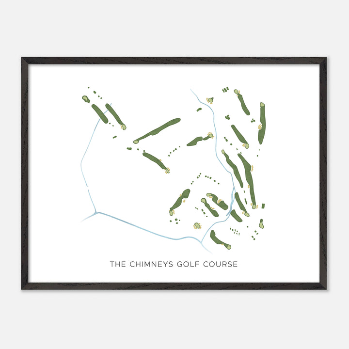 Print of The Chimneys Golf Course Modern Map