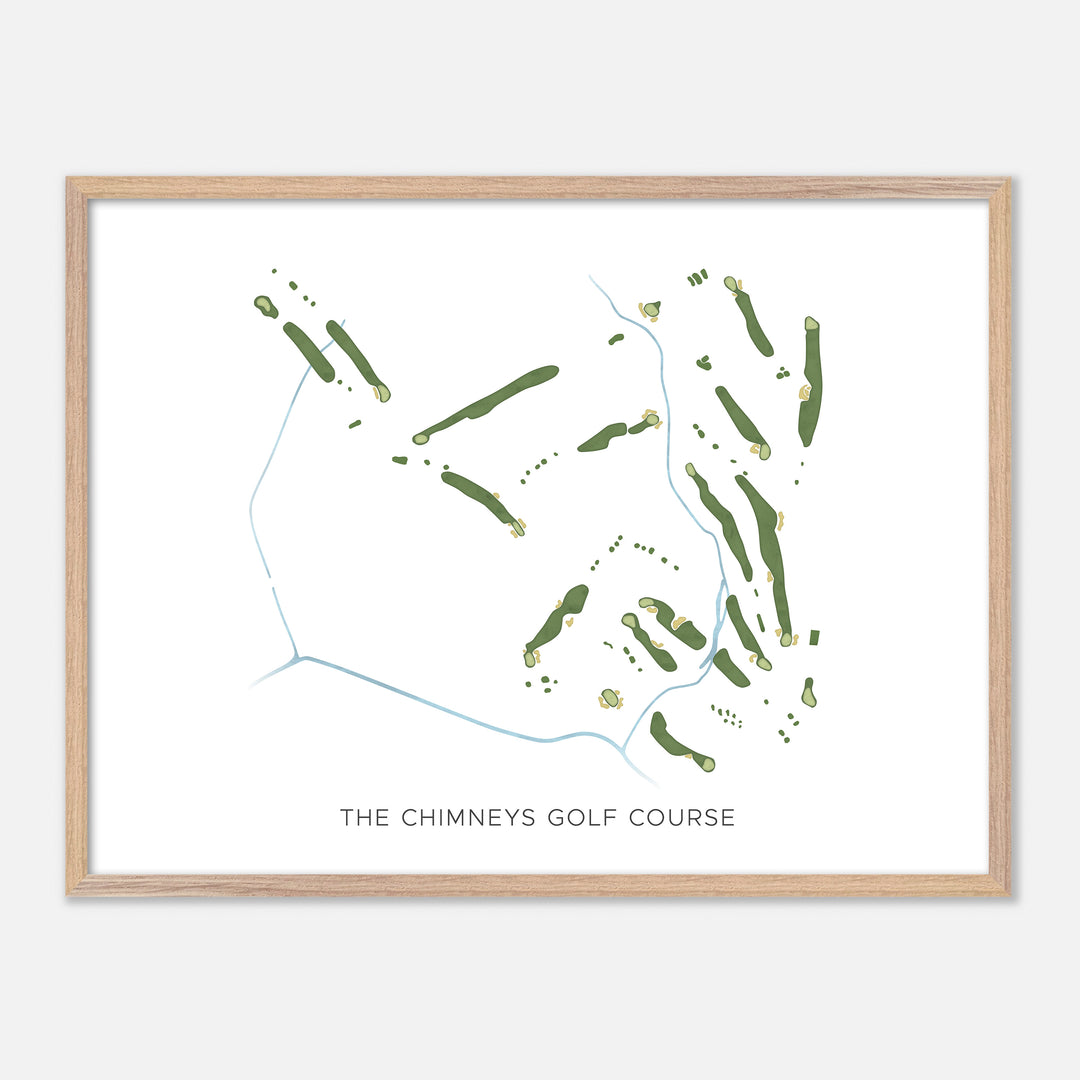 Print of The Chimneys Golf Course Modern Map