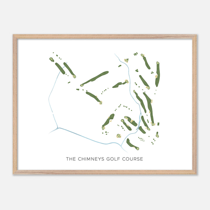 Print of The Chimneys Golf Course Modern Map
