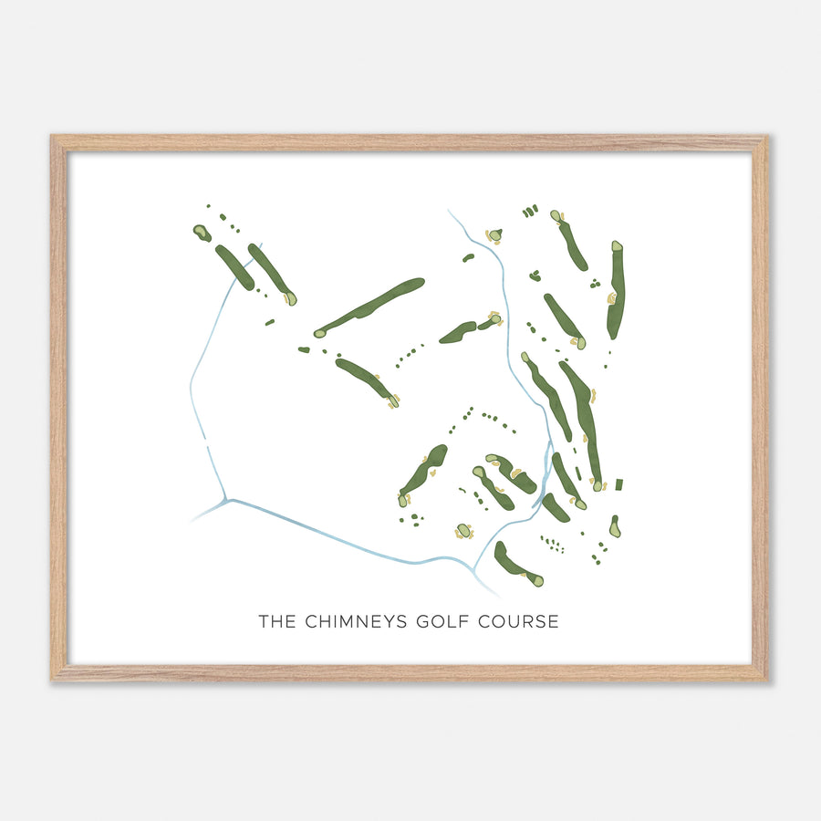 Print of The Chimneys Golf Course Modern Map