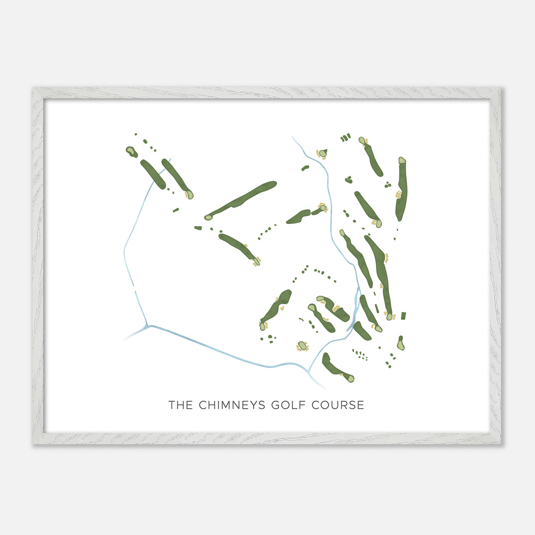 Print of The Chimneys Golf Course Modern Map