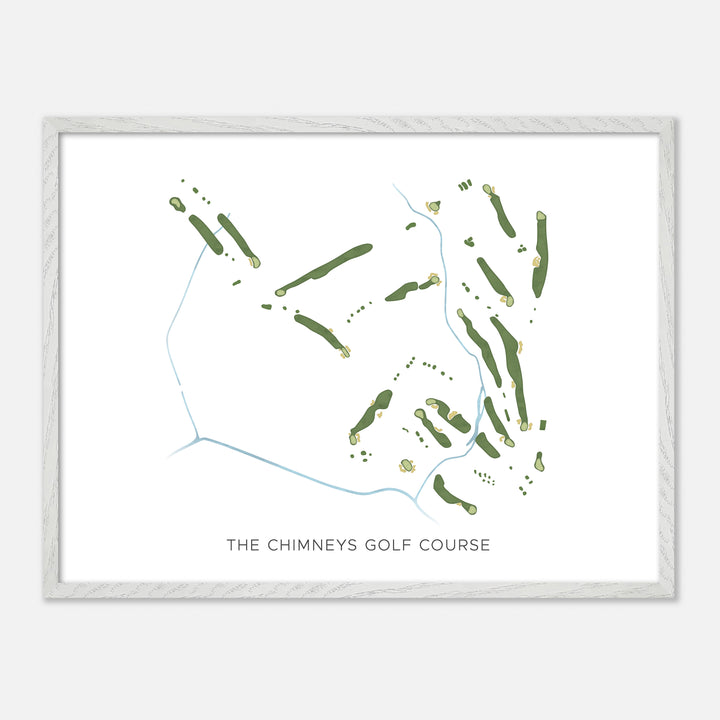 Print of The Chimneys Golf Course Modern Map
