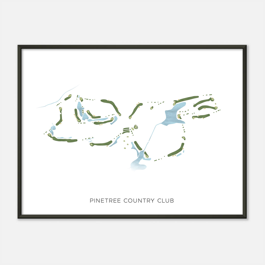 Print of Pinetree Country Club Modern Map