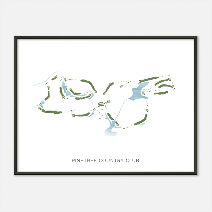 Print of Pinetree Country Club Modern Map
