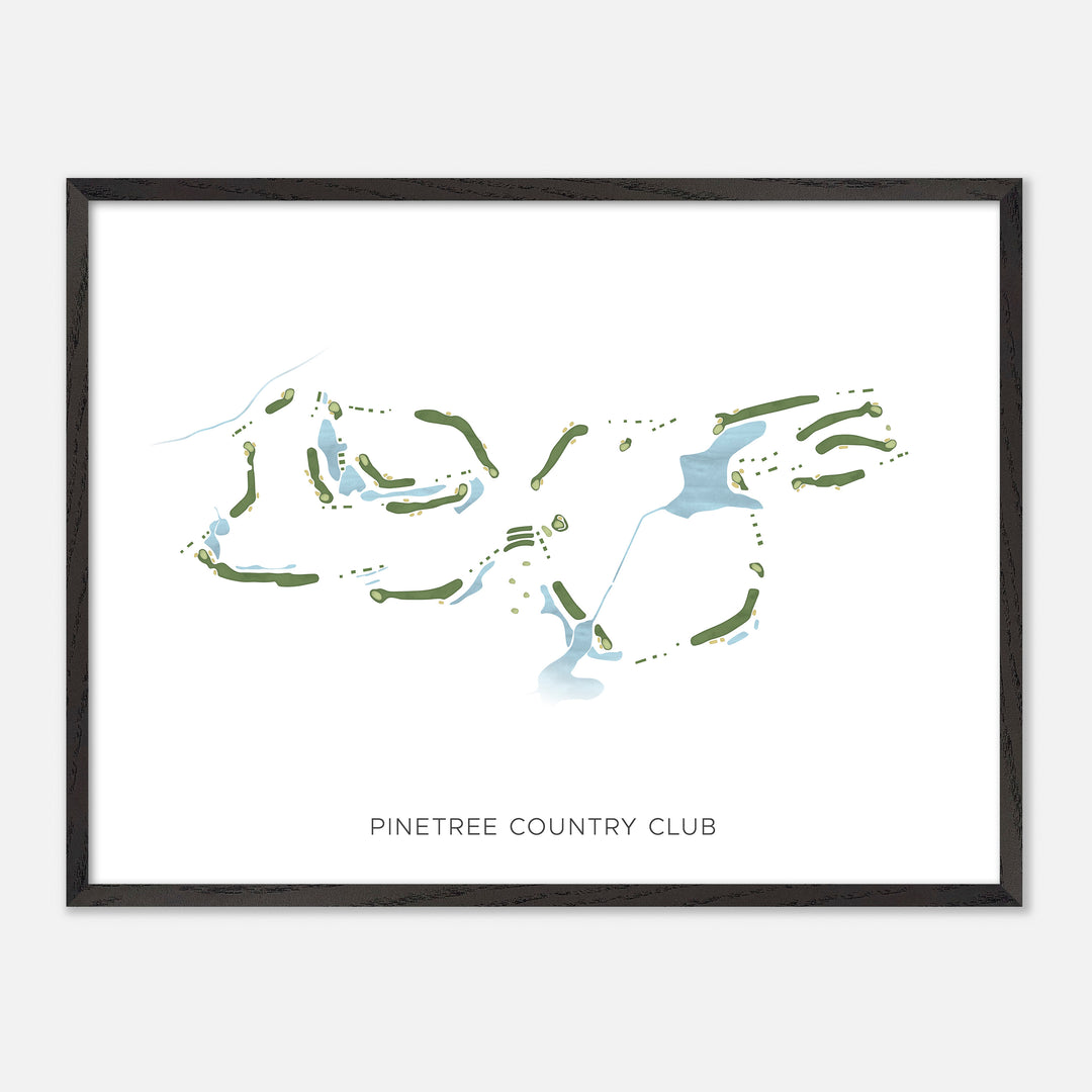 Print of Pinetree Country Club Modern Map