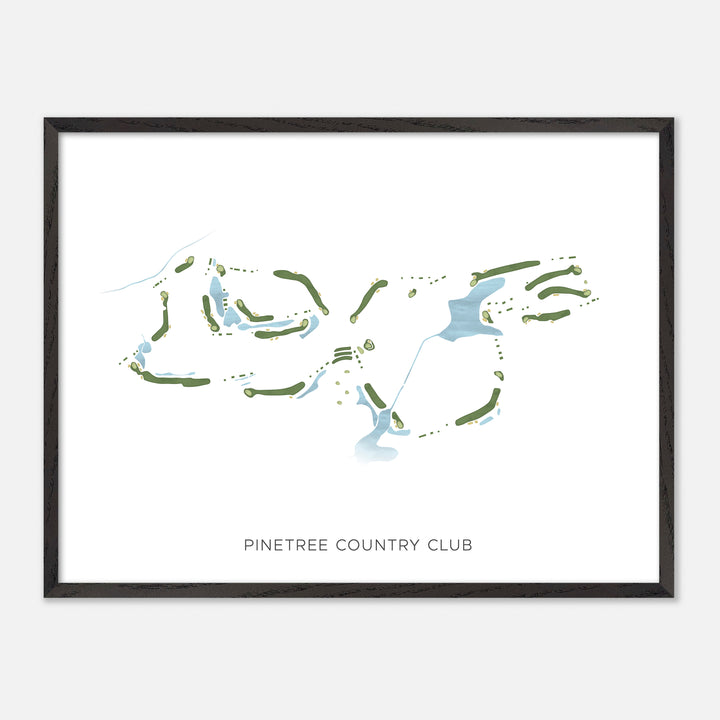 Print of Pinetree Country Club Modern Map