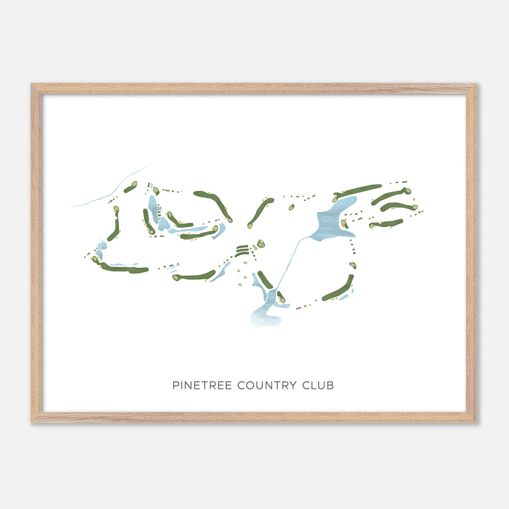 Print of Pinetree Country Club Modern Map