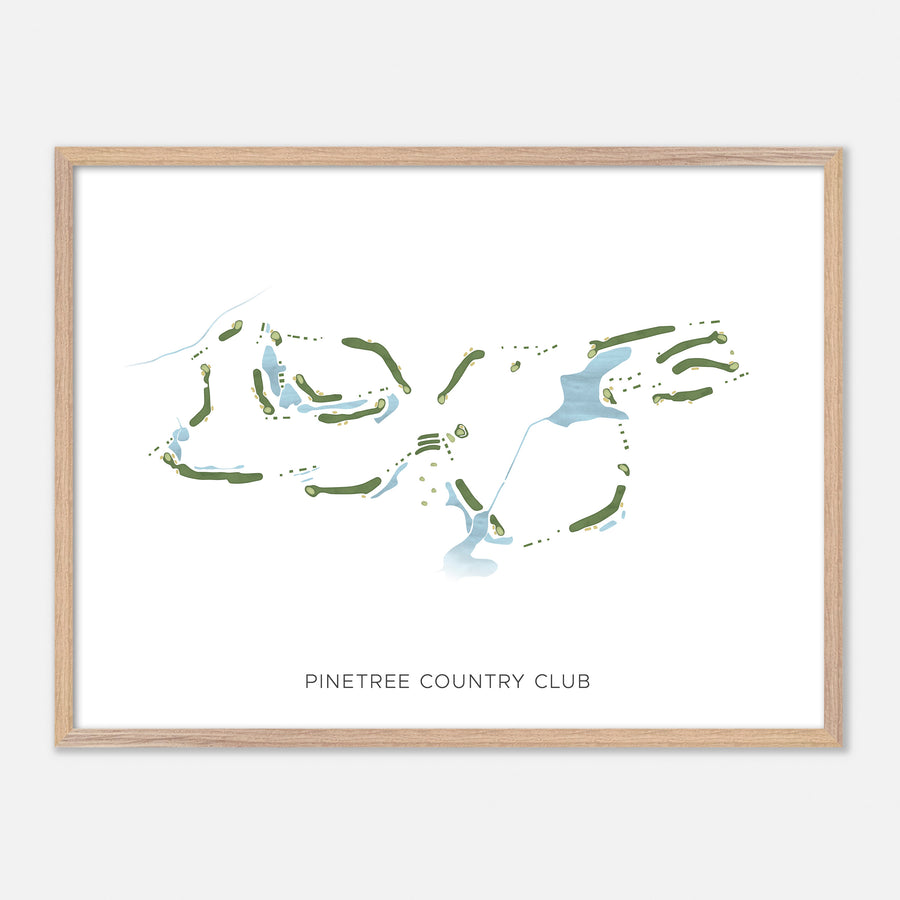 Print of Pinetree Country Club Modern Map
