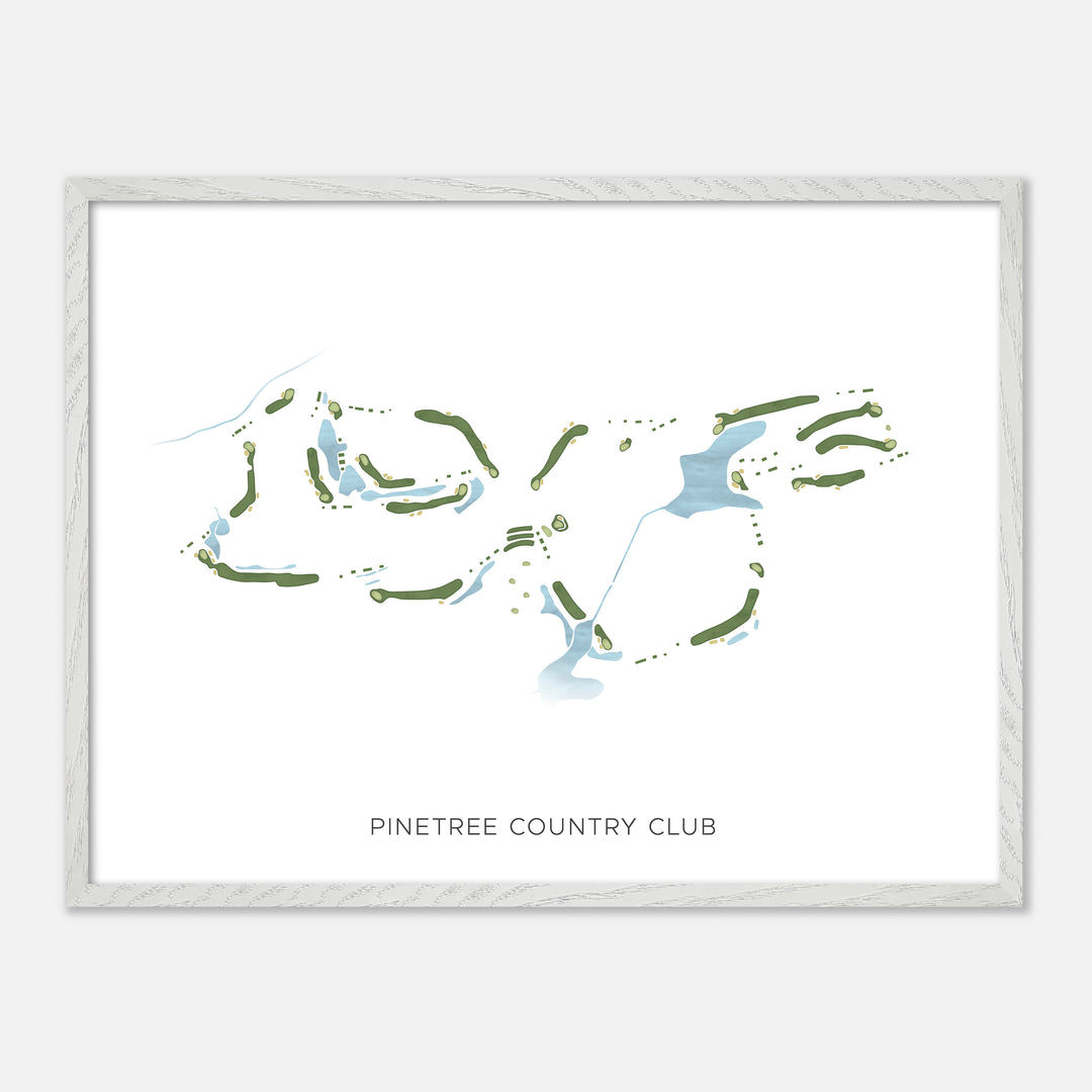 Print of Pinetree Country Club Modern Map