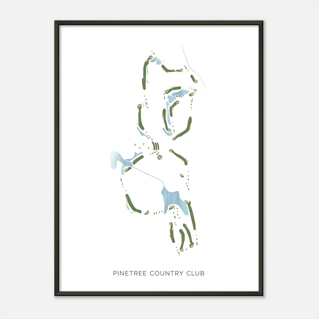 Print of Pinetree Country Club Modern Map