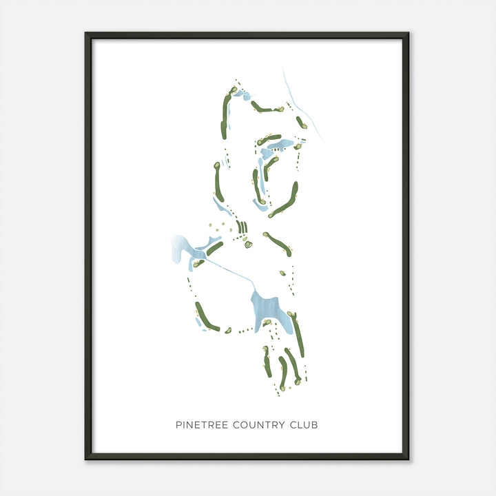 Print of Pinetree Country Club Modern Map