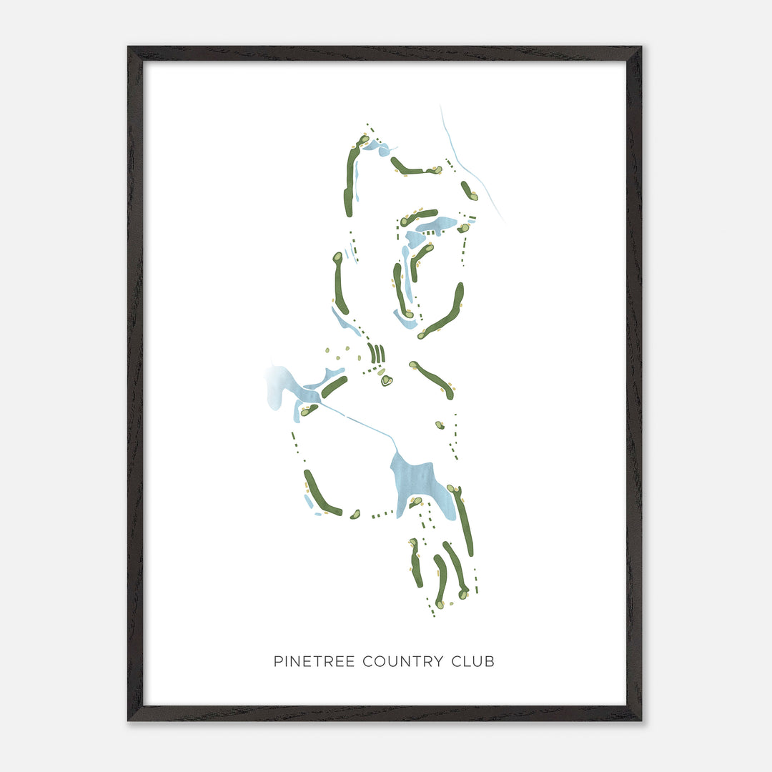 Print of Pinetree Country Club Modern Map