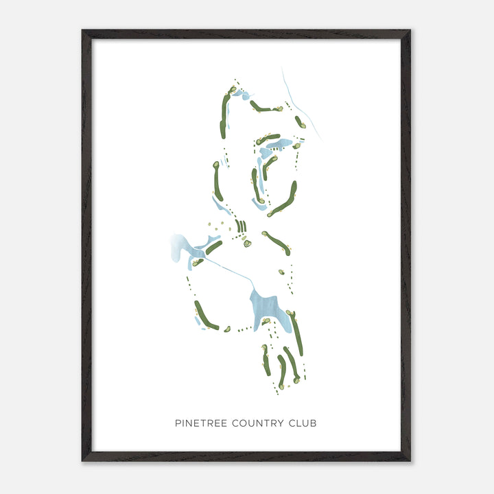 Print of Pinetree Country Club Modern Map