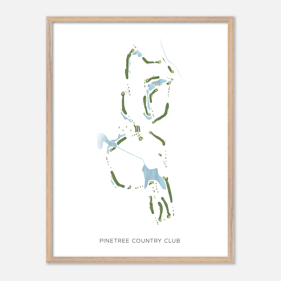 Print of Pinetree Country Club Modern Map