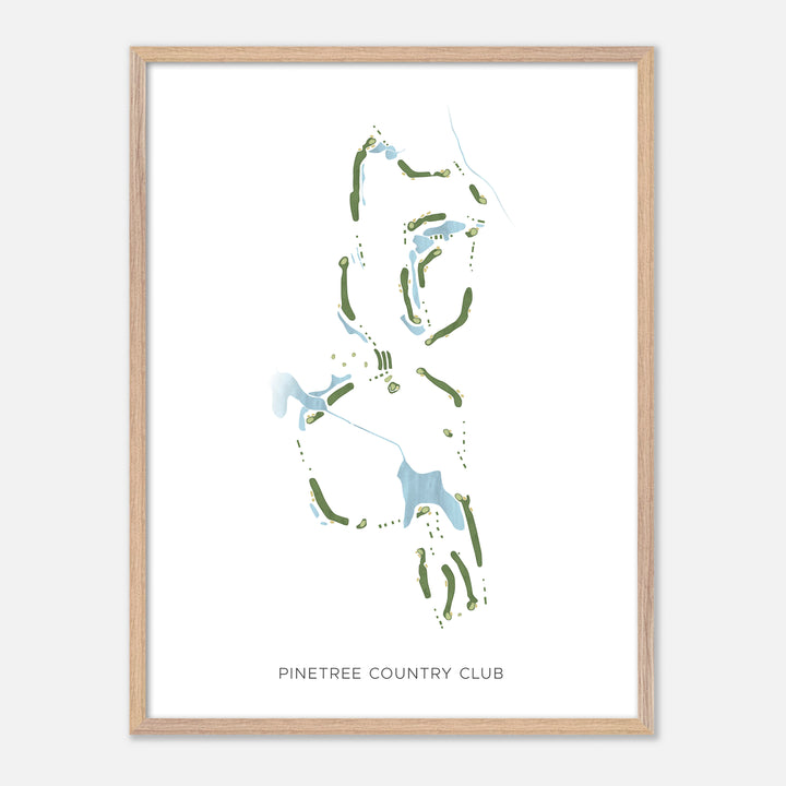 Print of Pinetree Country Club Modern Map