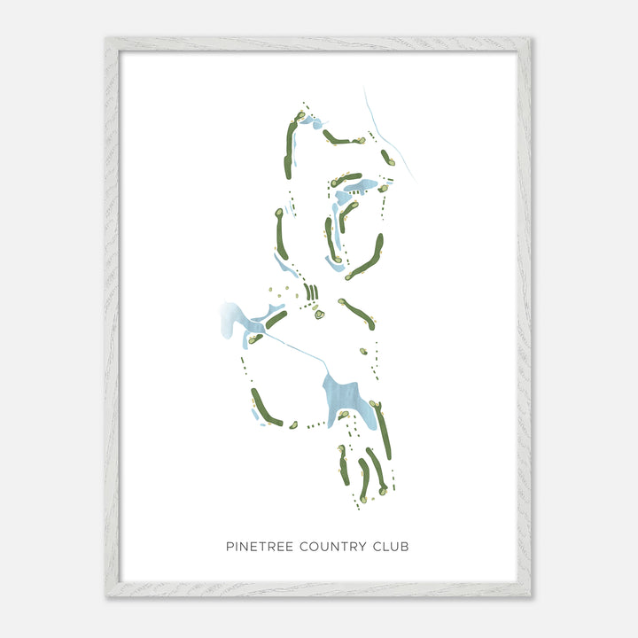 Print of Pinetree Country Club Modern Map