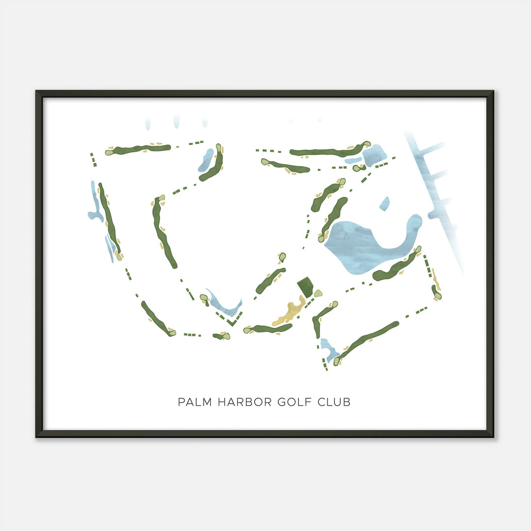 Print of Palm Harbor Golf Club Modern Map