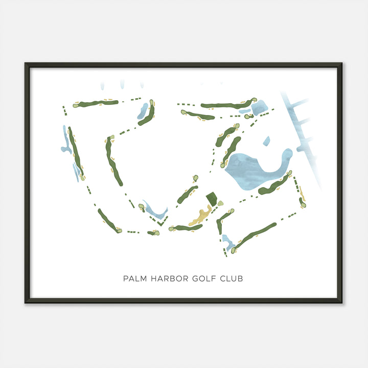 Print of Palm Harbor Golf Club Modern Map