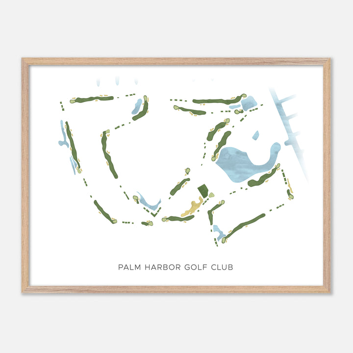 Print of Palm Harbor Golf Club Modern Map