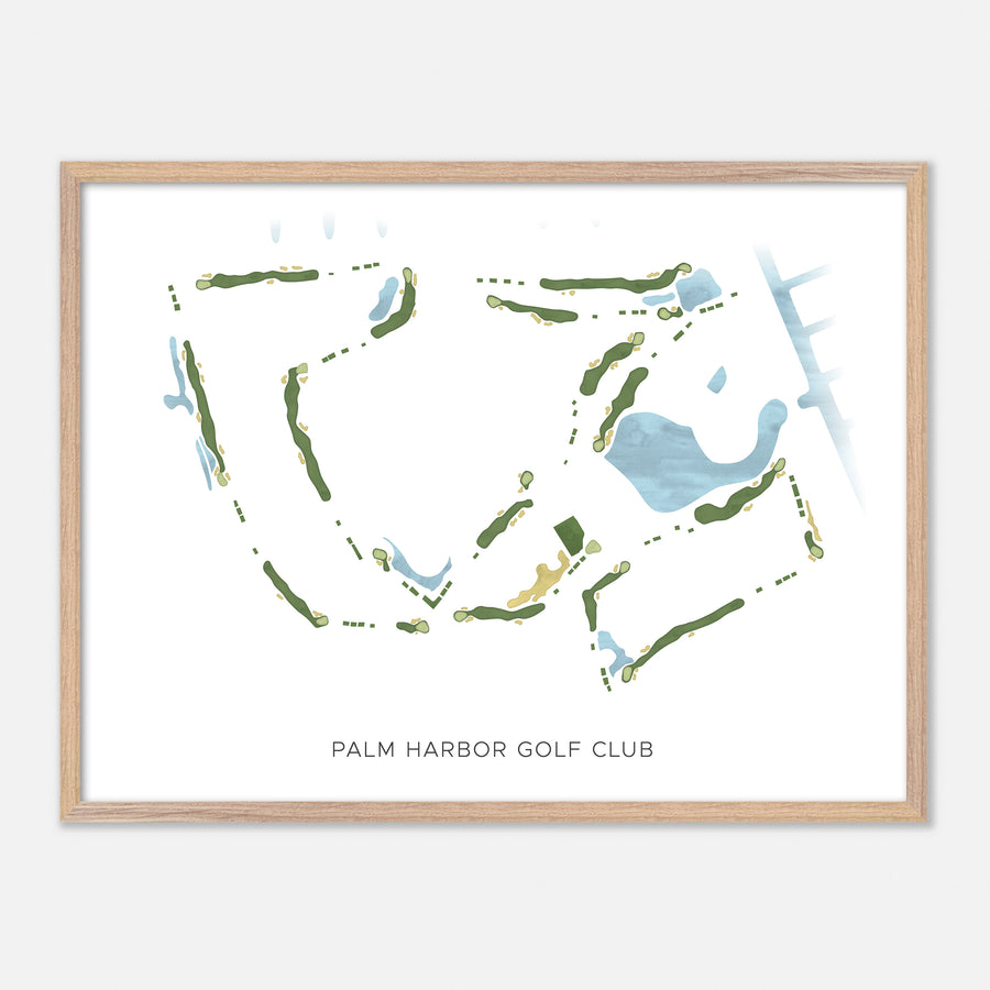 Print of Palm Harbor Golf Club Modern Map