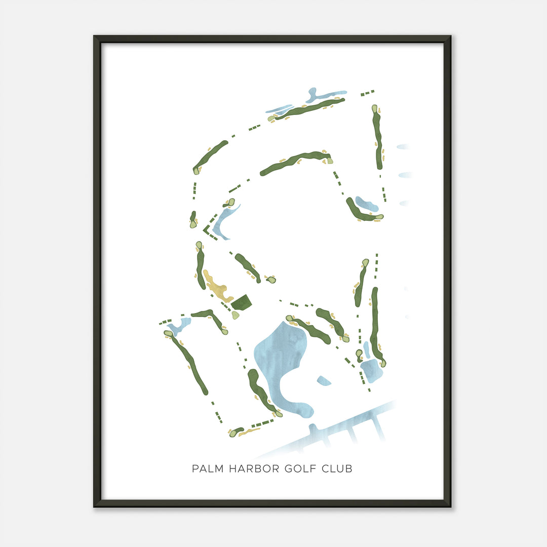 Print of Palm Harbor Golf Club Modern Map