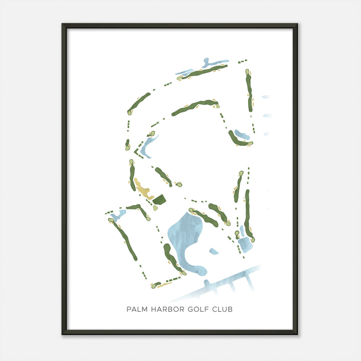 Print of Palm Harbor Golf Club Modern Map