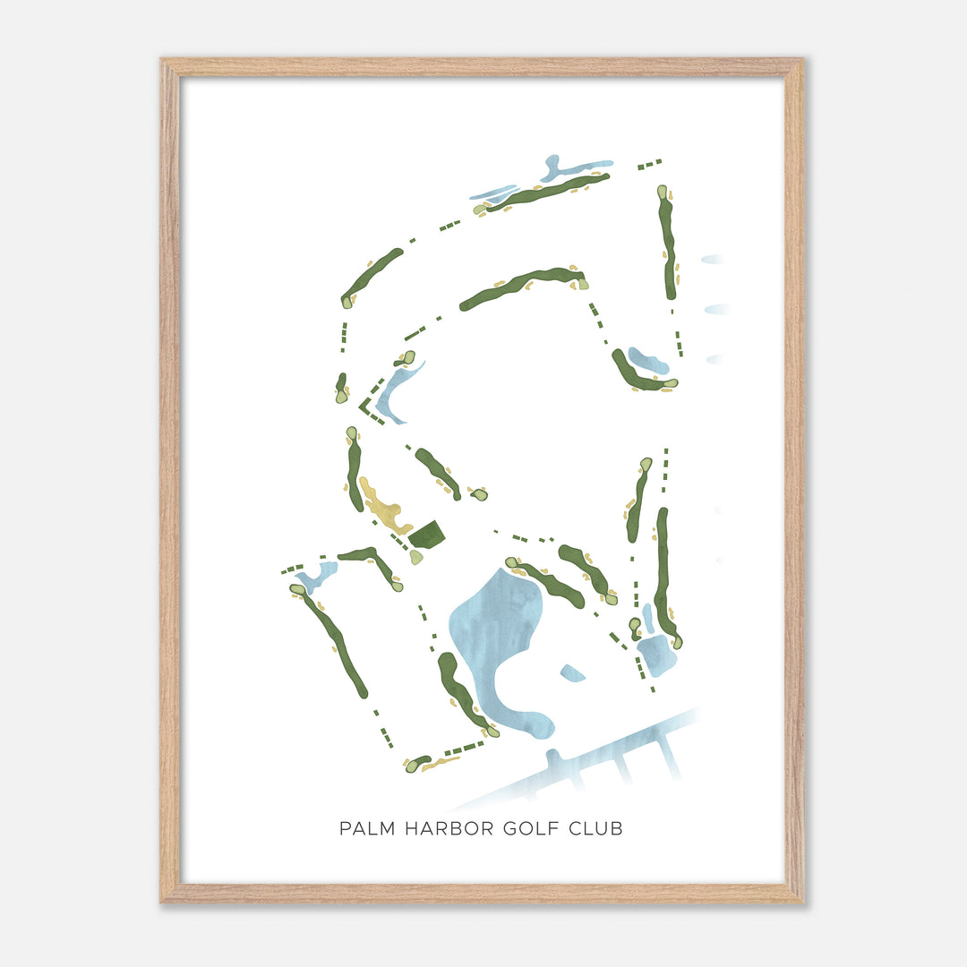Print of Palm Harbor Golf Club Modern Map