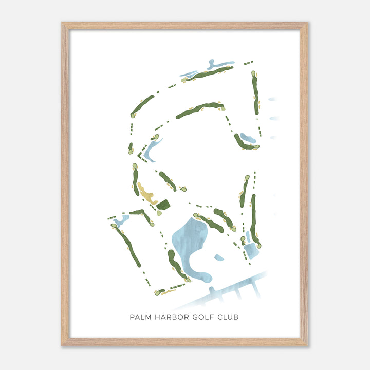 Print of Palm Harbor Golf Club Modern Map