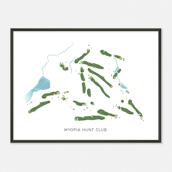 Print of Myopia Hunt Club Modern Map