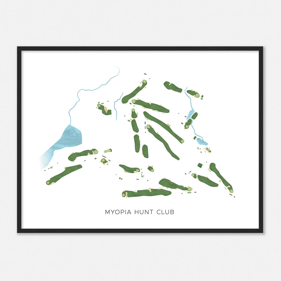 Print of Myopia Hunt Club Modern Map