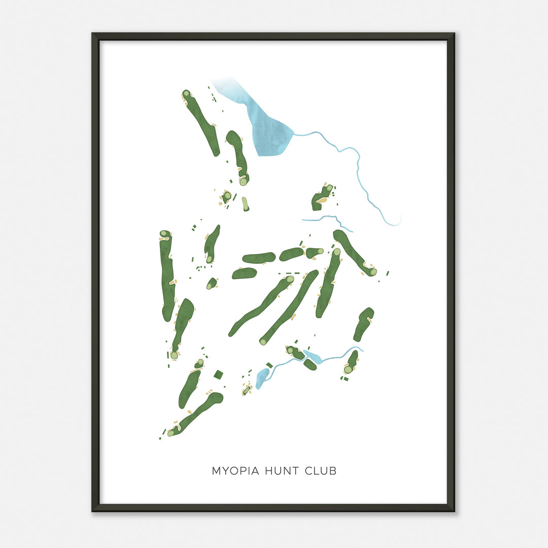 Print of Myopia Hunt Club Modern Map